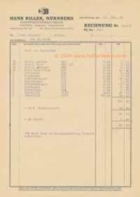 Original Biller invoice 1968