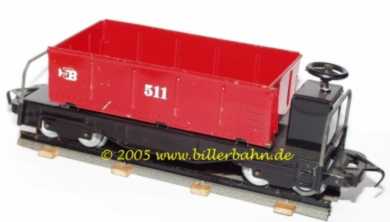 red tipper, black chassis, black handle