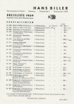 Price list 1959 showing prices of 1960 - page 1
