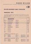 Price list 1973 incl Novelties